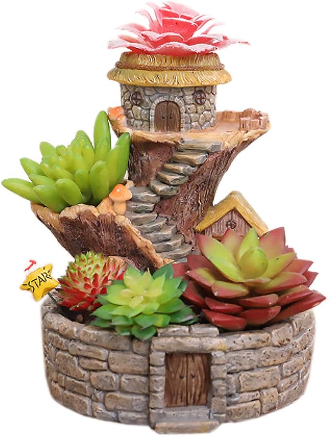 Boutique Huges - Jardinière décorative unique en pierre pour maison de jardin